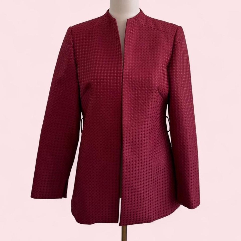 Vintage Due Per Due burgundy textured blazer size‎ 6